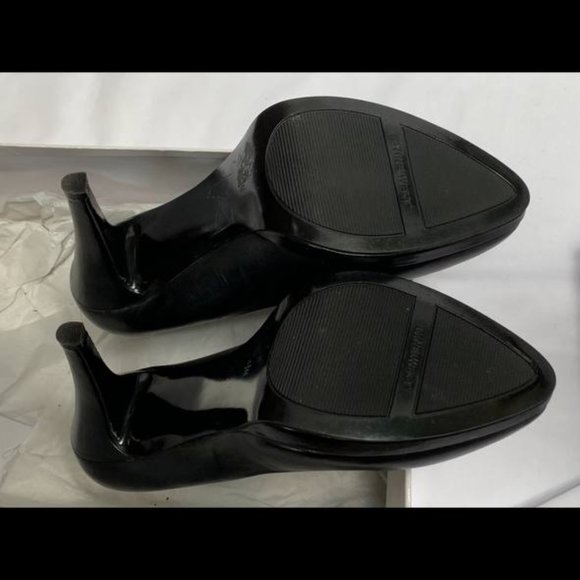 Nine West Rocha Dress Pumps Black Leather Heels - Picture 5 of 6